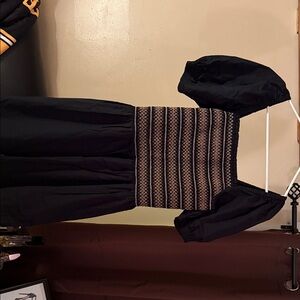 Black Dress with Patterned Bodice Stitch Fix